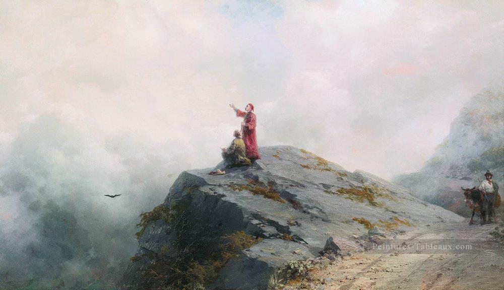 Ivan Aivazovsky dante montre l’artiste dans les nuages ​​inhabituels Montagne Peintures à l'huile
